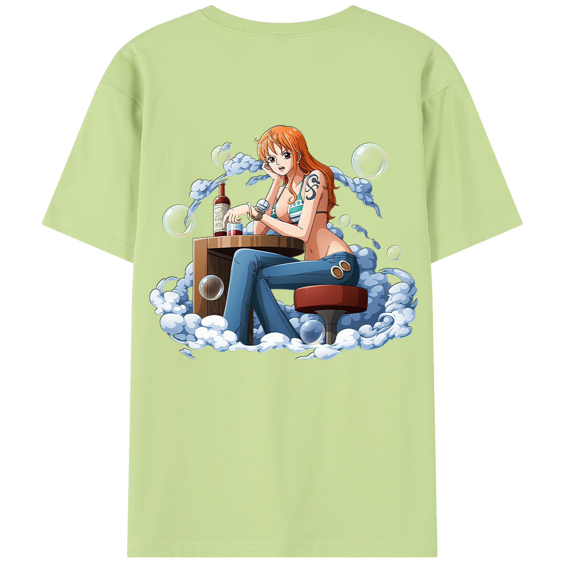 ワンピース ナミ ONE PIECE Nami 綿100％半袖Tシャツ（背面プリント）